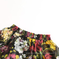 2020 Oem fashion flowered shirt long sleeve chiffon women's Rpet  blouse